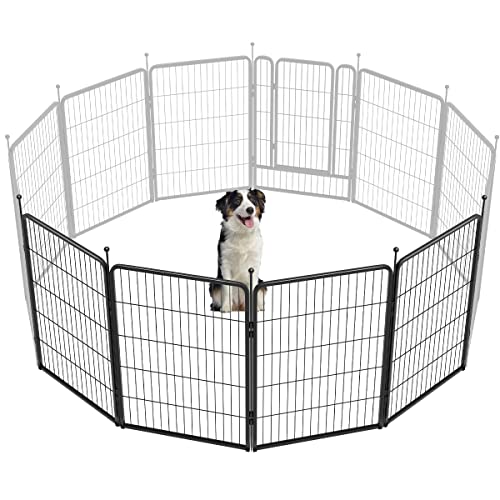 Image of FXW Rollick Unleashed Dog Playpen for Indoor, Yard, RV Camping, 40 inch 4 Panels for Medium and Large Dogs, Black│Patented