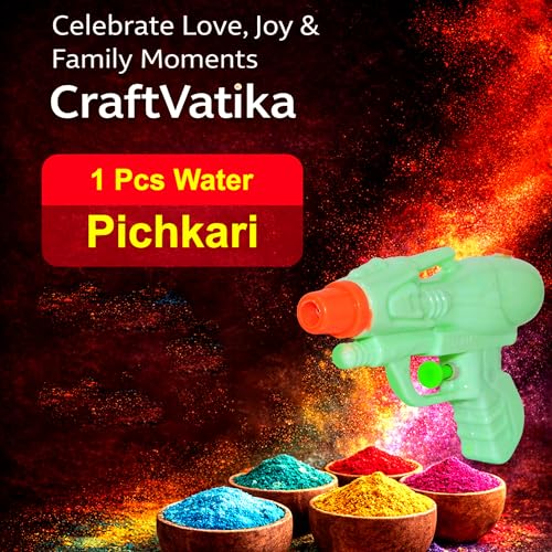 Image of CraftVatika Holi Pichkari for Kids Boys Girls, Holi Water Pichkari for Girls Boys Teenage, Easy to Hold in Small Kids Hands, Holi Celebration Items Pichkari Toy for Child Non Toxic Water Gun Kids