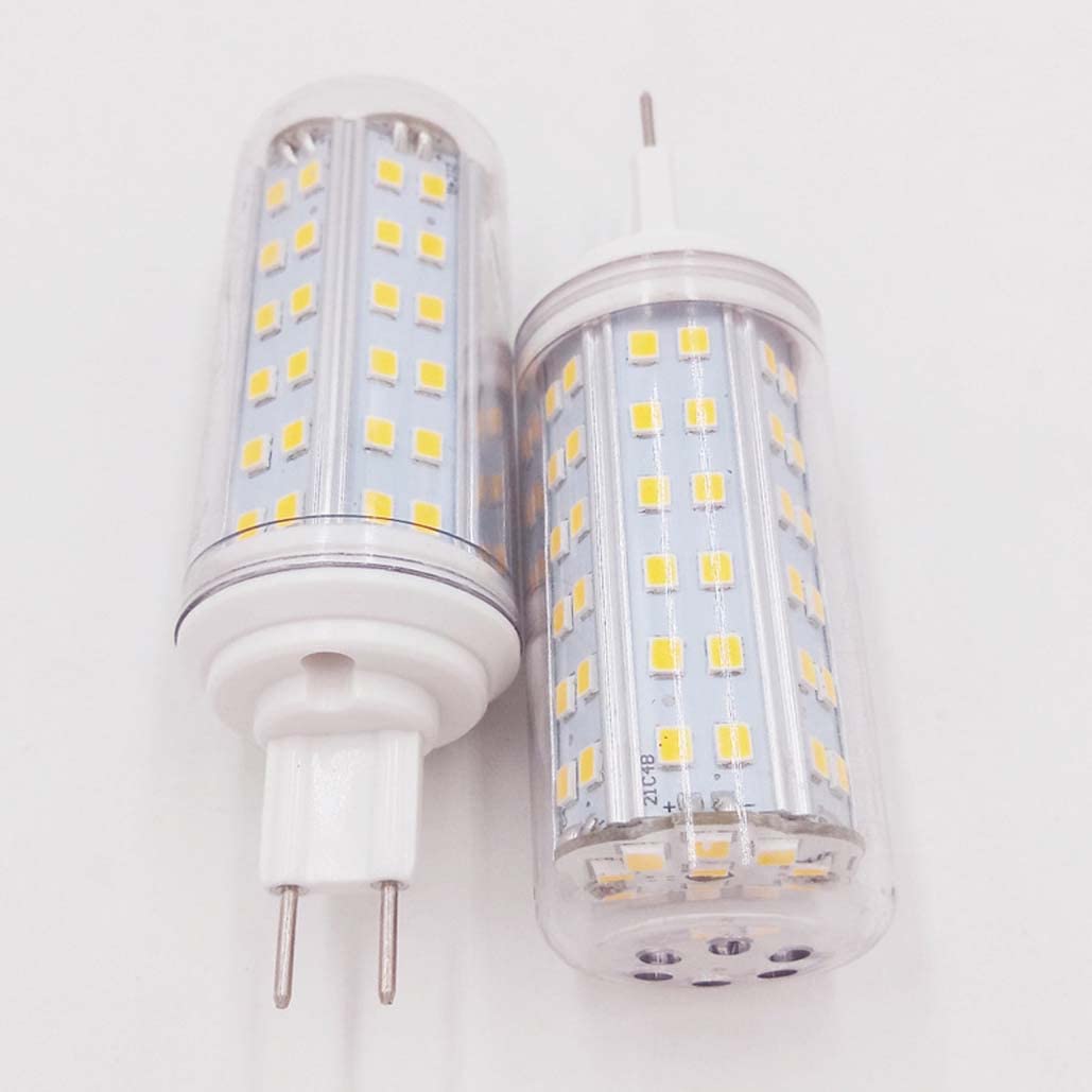 LYMSXAZOU G8.5 LED Bulbs, Dimmable 10W 84LED Beads 1000LM 3000K-6000K for Chandeliers Home Lighting, Warm White Bi-Pin Lights Led Corn Bulb AC 85-265V, No Flickering