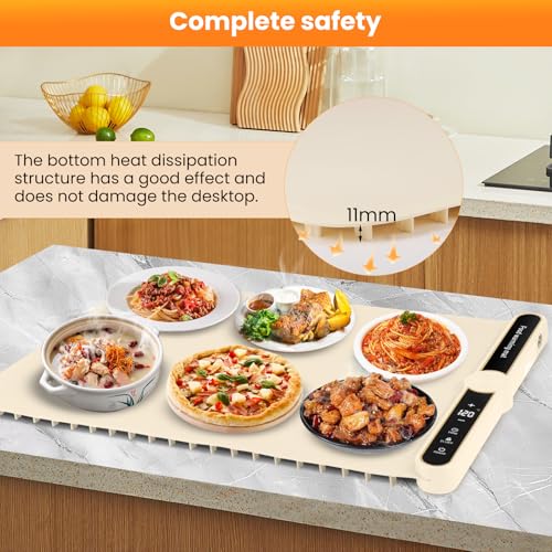 Chauffe Plat Électrique Pliable idéal pour garder les repas chauds des fêtes