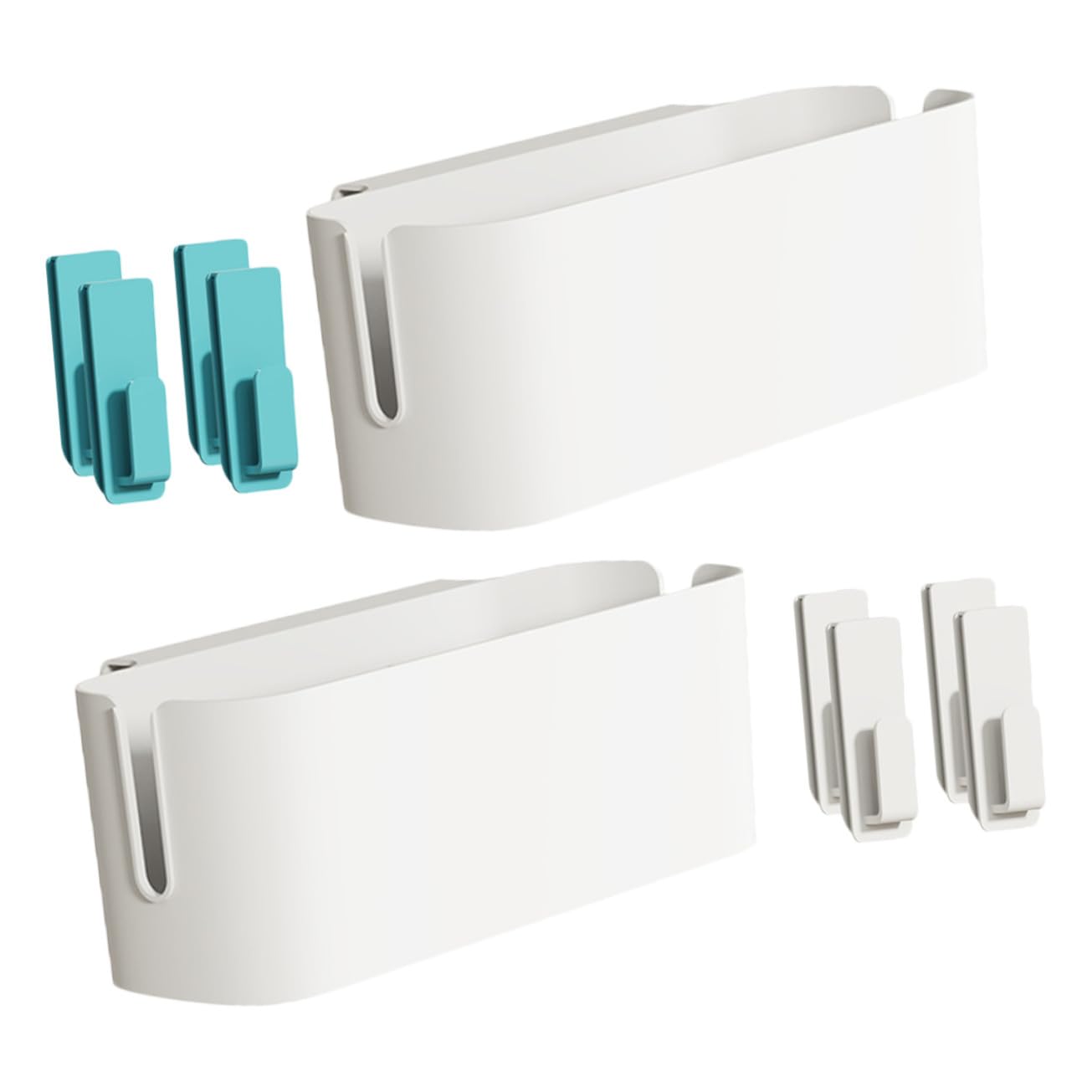 2 pièces Porte-objets de Chevet Suspendu Support de Rangement Polyvalent pour Bureau et Chambre Organiseur Plastique sans Percage Panier Suspendu pour Lit Étudiant et Bureau Vert