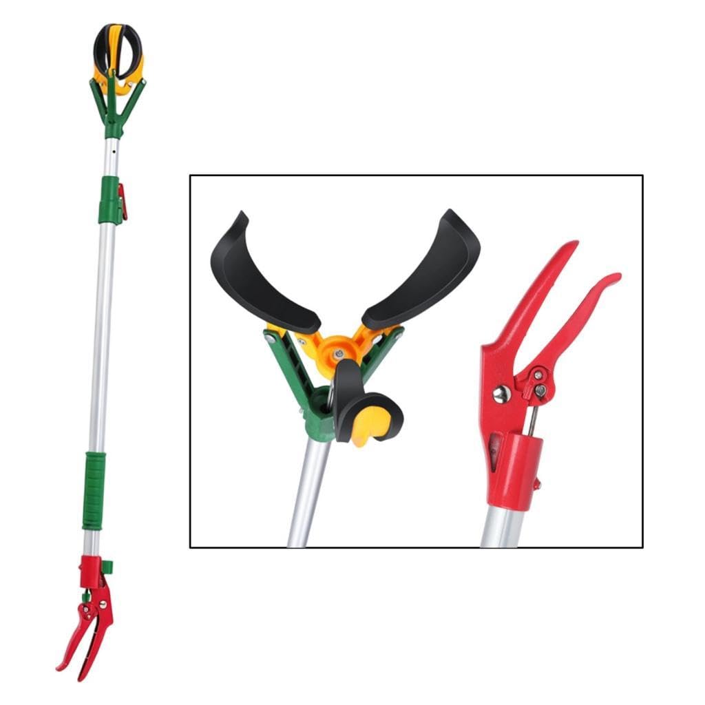 Cueille-fruits Télescopique Réglable En Alliage D'aluminium avec Griffes En Caoutchouc Amovibles et Panier de Rangement, Adapté Aux et Aux, Réglage de 1.45 M à