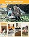 KingCamp Erhöhtes Hundebett Hundeliege Outdoor Haustierbett Haustierliege Atmungsaktivem Mesh & Wildledermatte & Rutschfesten Füßen für Reisen Garten Outdoor Indoor, Schwarz 57 x 57 x 23 cm