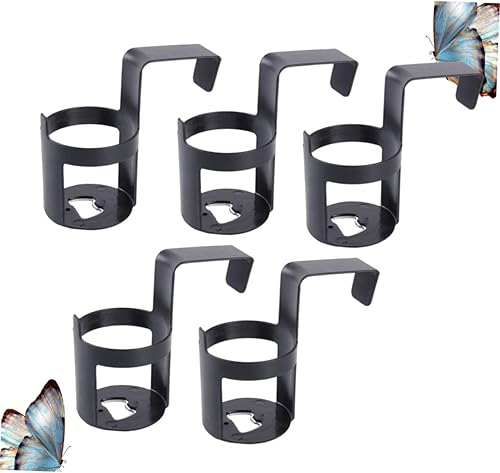 Miniatura 7 de 5 soportes para bebidas para coche, soporte de plástico para colgar tazas, fácil de instalar, mantiene las bebidas estables y limpias
