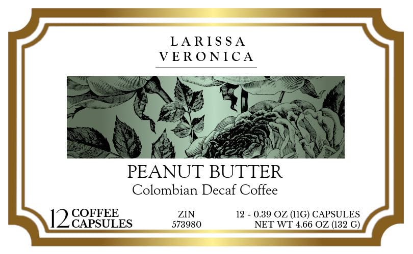 Peanut Butter Colombian Decaf Coffee (Single Serve K-Cup Pods) (Gourmet, Naturally Flavored, Whole Coffee Beans) (12 pods, ZIN: 573980) image 3