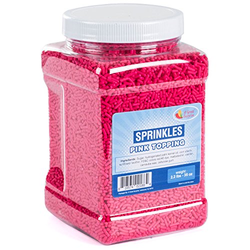 Sprinkles - Pink Sprinkles - Bulk Sprinkles â€“ 2.2 LB (35.2 OZ)