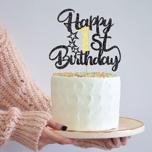 Image of Klionjor 1st Birthday Cake Topper - Happy Birthday Decoration, Party Decoration Gift Plug-in