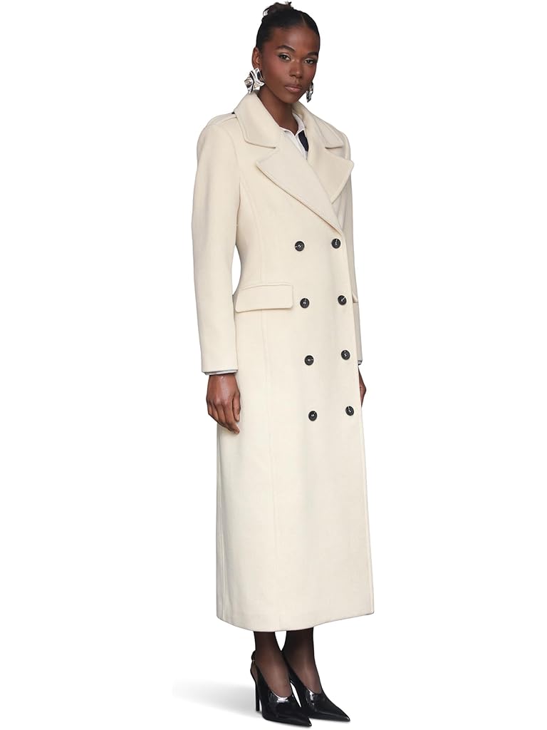 Beige Avec Les Filles Double Breasted Maxi Coat