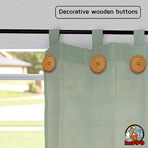 Image of HIPPO HDPE 230 GSM Outdoor Loop Curtain (Moon-Stone, 3FTX9FT, Pack of 2)