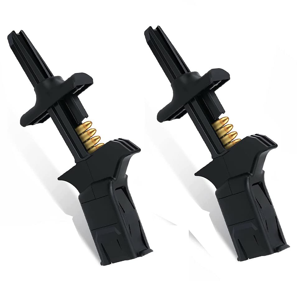 E-ONSALE Tactical Universal Speed Loader Speedloader Magazines Loader Fit 9mm 40 S&W Magazines 2 Packs