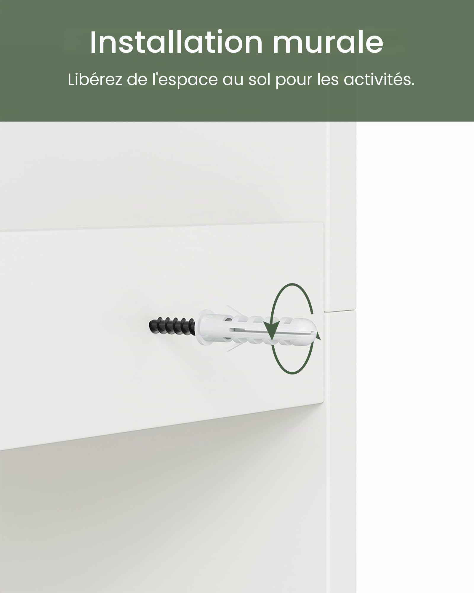 CHOEZON Bibliothèque Murale à 4 Niveaux pour Enfant, 39,8 cm Étagère à Livres Suspendue pour Chambre d’Enfant, Organisateur pour Jouets, Présentoir pour crèche, Salle de Jeux, Blanc DMCW04WB