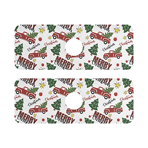 Tapete de secado antideslizante para grifo con texto en inglés'Merry Christmas', organizador de...