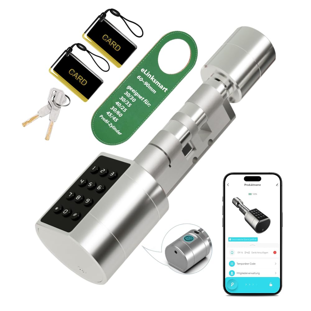 Langes Vorhängeschloss eLinkSmart Langer Bügel 45mm mit Fing