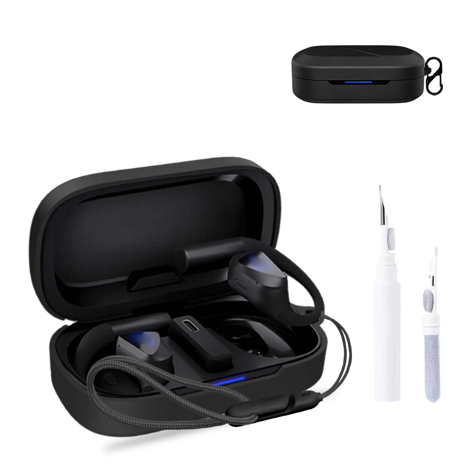 Photo 1 of NOUKAJU Protective Case for ASUS ROG Cetra Open Earbuds - Black