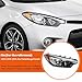 PIAOYUE- For 2014 2015 2016 Kia Forte/Forte Koup/Forte5 Headlight Assembly Halogen Replacement Right Passenger Side Chrome Housing Clear Lens H1/H7 Bulbs