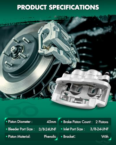 Image of SCITOO 18B4748 Rear Right Disc Brake Caliper w /Bracket Fit For Ford For E-150 2007,For Ford For E-350 Econoline Club Wagon 1999-2002,For Ford For E-350 Super Duty 1999-2007, Double Pistons