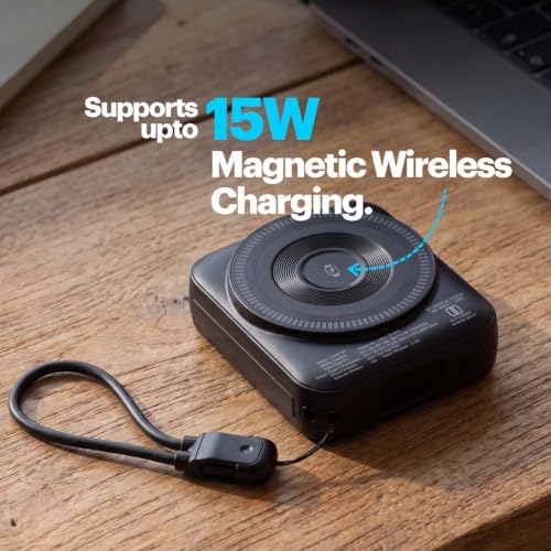 Image of Stuffcool Omni Go 3-in-1 10000mAh Smallest Magnetic Wireless Powerbank with Built-in Type-C Cable, Charges iPhone, AirPods & Apple Watch, 15W Wireless & 20W PD, Digital Display