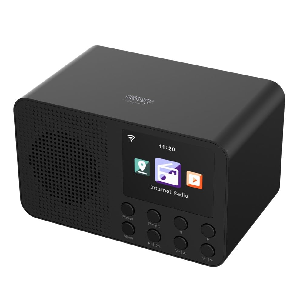 Camry CR 1918 Internet Radio WiFi – Internetradio mit Bluetooth, WLAN, Farbdisplay und Radiowecker für Küche, Schlafzimmer und Büro