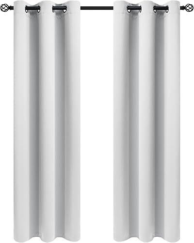 Miniatura 172 de COSVIYA Cortinas 100% opacas para dormitorio con forro negro, bloqueo de luz completa, aislamiento térmico y ojales, tratamiento de ventana de 54