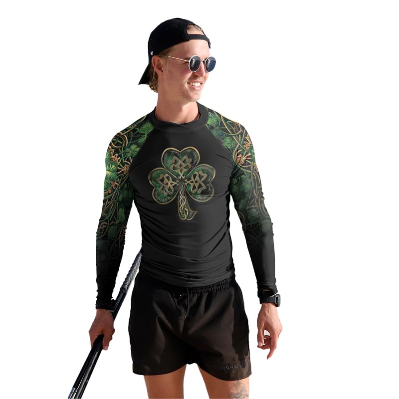 St Patrick's Day Men's Jiu Jitsu Rashguard Long Sleeve MMA Compression Shirt for BJJ Grappling Gi No Gi4