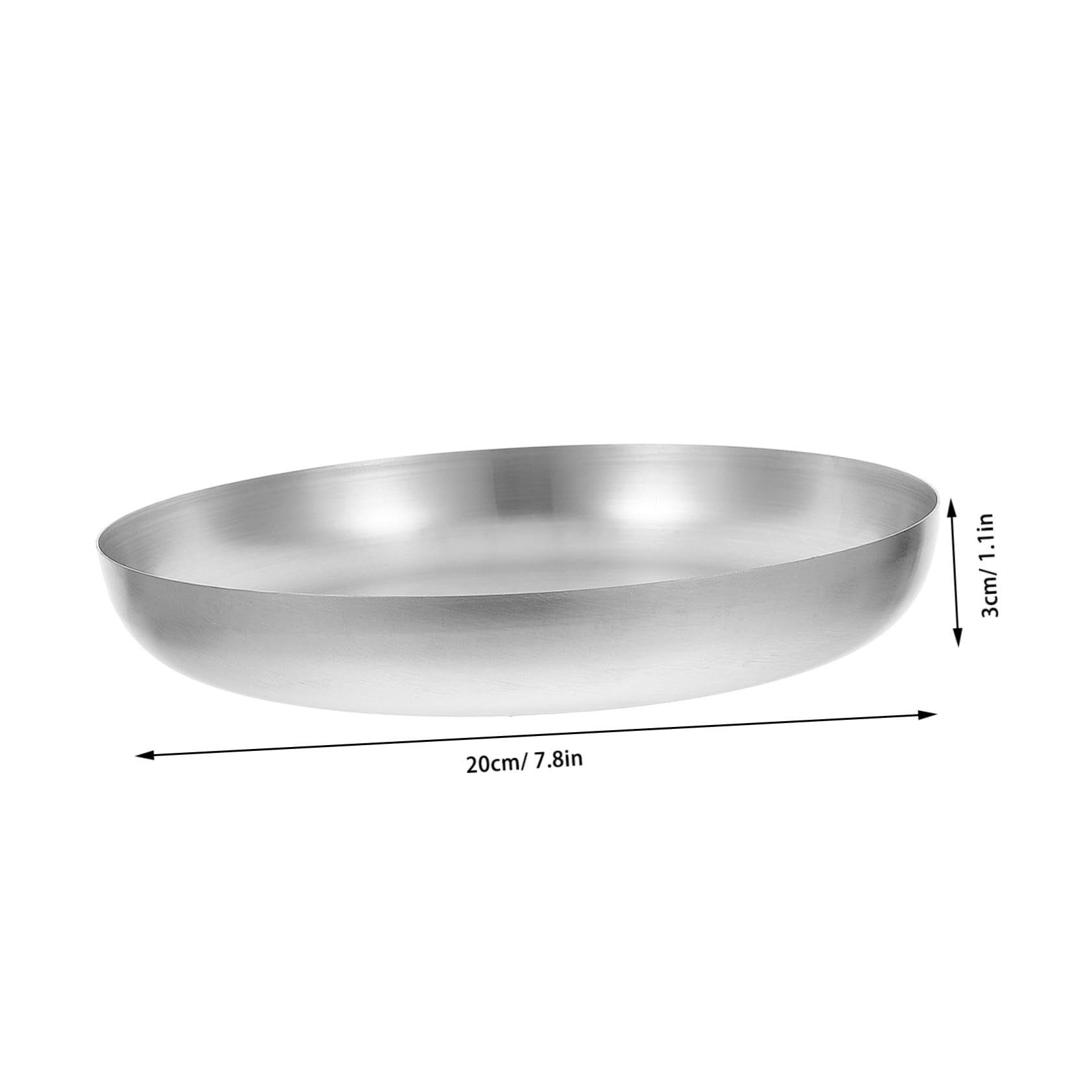 NAMOARLY 2pcs Stainless Steel Plate Snack Tray for Dessert Dog Barbecue Oyster Trinket Shatterproof Metal Dish Plate Easy to Clean Versatile