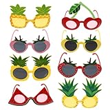 ULDIGI Gafas de Sol de Plástico Forma de Fruta 8 Piezas para Fiestas de Cumpleaños y Playa, Accesorios Divertidos para Fotos y Vacaciones, Gafas de Utilería para Eventos y Festivales