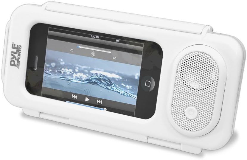 Pyle PWPS63WT Surf Sound Waterproof Portable Speaker Case for iPod, MP3 Player and Smartphone , White