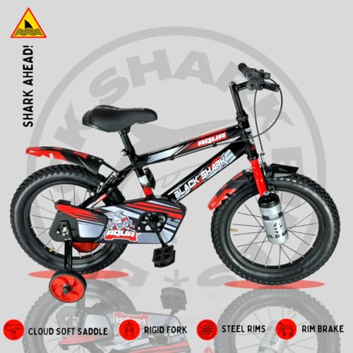 Image of BLACK SHARK Aqua Bikes for Kids Bike Brake | Bicycle for Boys & Girls | Frame | 90% Pre-Assembled |
