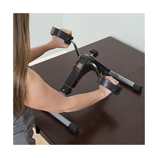 Under-Desk-Bike-Pedal-Exerciser-with-Calorie-Tracker-and-Adjustable-Resistance--Mini-Foldable-Indoor-Workout-Equipment-by-Wakeman-Fitness Under Desk Bike Pedal Exerciser with Calorie Tracker and Adjustable Resistance - Mini Foldable Indoor Home Gym Exercise Equipment by Wakeman