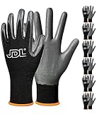 JDL Safety Work Gloves Touch Screen Non-slip for Men Women Non-slip,Nitrile Rubber Coated Working Ga