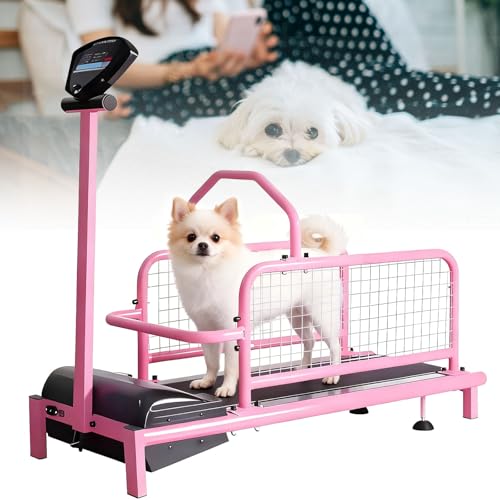 moupeaktain Cinta De Correr para Perros Pequeños Interiores, Pet Treadmill con Pantalla LED, Parada Automática, Velocidad Ajustable De 0.8-6 Km/H Y Temporizador. Mantén a Tu Perro Activo Y En Forma