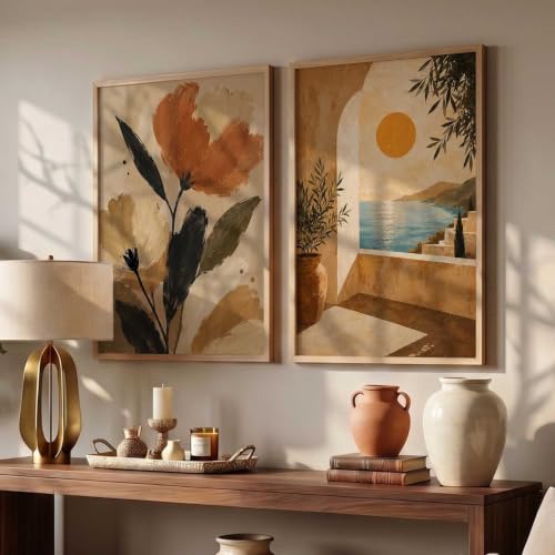 Image of kotart Modern Art Home Decoration Painting With Frame For Living Room Bed Room Hotel Wall Decor Digital Reprint Set of 2 | Design 934 (20x30 Inch)