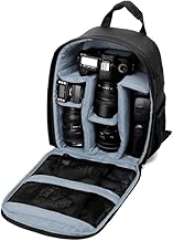 Waterproof SLR/DSLR Camera Backpack Shoulder Bag Travel Case For Canon Nikon Sony Digital Lens (Medium, Grey)