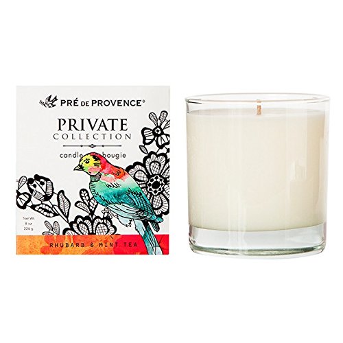 Pre de ProvencePrivate Collection Fragrant Candle - Rhubarb and Mint Tea, 0.5 Pound