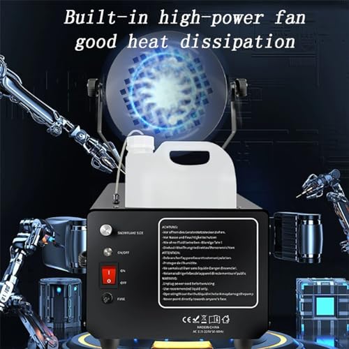 Máquina de nieve TsoLay, generador de nieve escénica de 2000 W, cabeza oscilante ajustable de 180°, diseño resistente al agua IP65, alcance de pulverización de 6-8 m, efecto de copos de nieve falsos para Navidad, bodas y fiestas miniatura 3