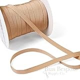 3/8" (10mm) wide One 3 Yard Piece; Orders of more than one quantity will be sent as continuous yardage 50% Viscose, 50% Cotton Made in Italy Imported exclusively by Bias Bespoke Supply Co.