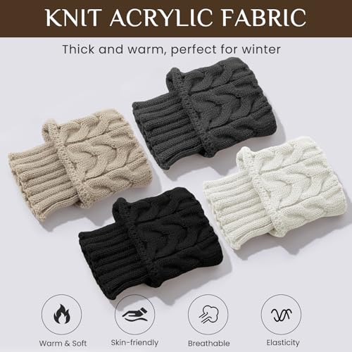 Image of Clothirily Boot Socks for Women, Knitted Leg Warmers for Winter Boots