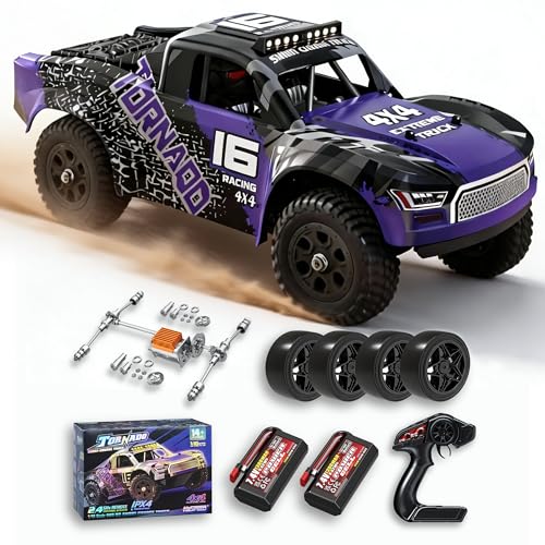 X-TMAGA Remote Control RC Cars 1:16 Monster Truck Toys Cars for Adult & Boys, 4WD Off-Road, Metal Transmission Parts, High Speed Fast 40+ KPH, 4X4 Waterproof with 2 Rechargeable Batteries (HS16-83)
