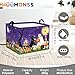 HUUMONSS Halloween Baby Storage Basket Ghost Bat Pumpkin Collapsible Clothes Kids Laundry Hamper Large Boys Girls Gift Toy Box Bin for Nursery Room,Purple Dog,40*30*30 cm