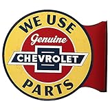 Chevrolet Genuine Parts Flanged Wall Sign - an Officially Licensed Product Great Addition to Add What You Love to Your Home/Garage Decor
