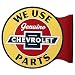 Open Road Brands Chevrolet Genuine Parts Flanged Wall Sign - an Officially Licensed Product, Great Addition to Add What You Love to Your Home/Garage Decor
