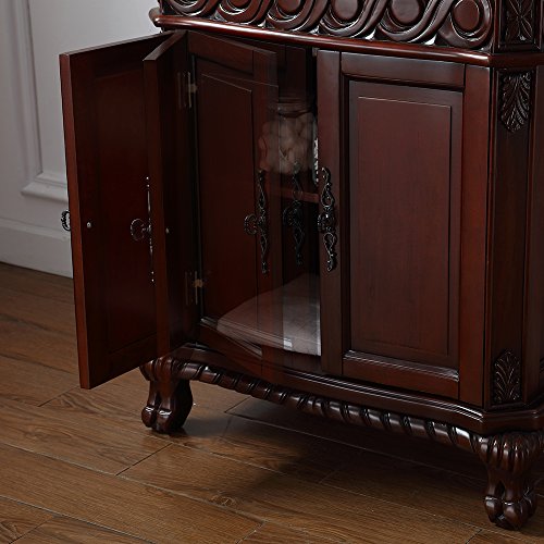 Ove Decors Trent 30 Dark Cherry Single Vanity With Black Granite Countertop And Backsplash, Dark Cherry Finish, 30-Inch #TOP7