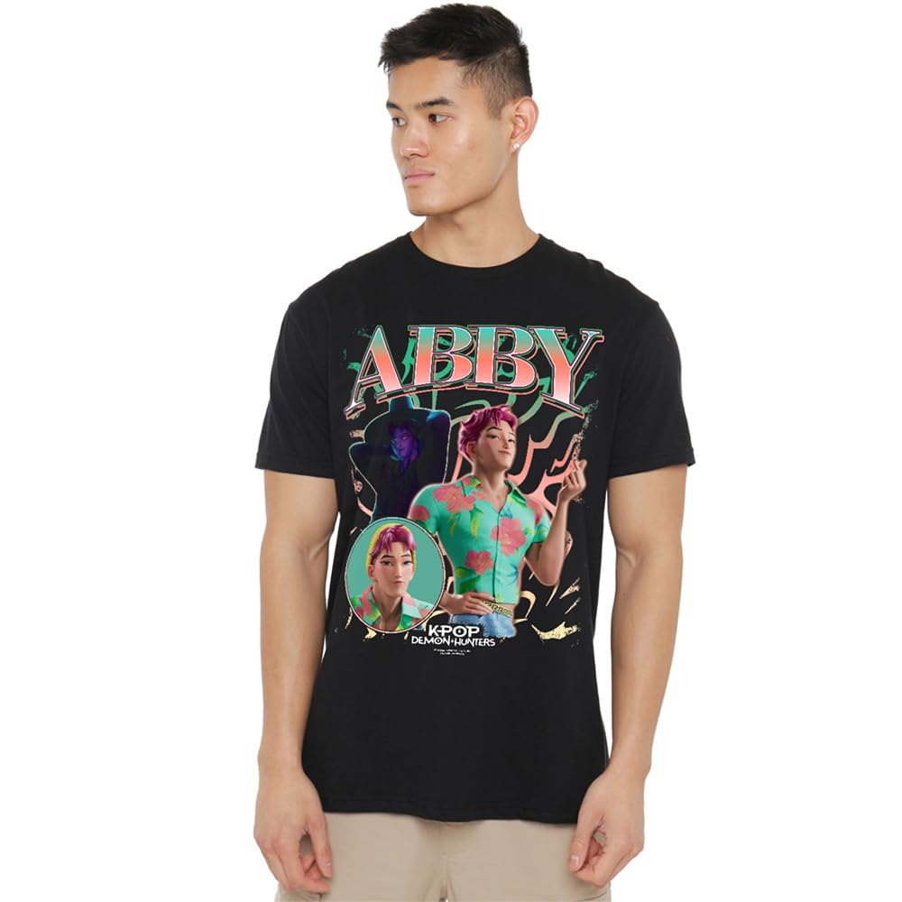 Netflix - T-Shirt - Kpop Demon Hunters Saja Boys Abby Homage - Black - 4XL