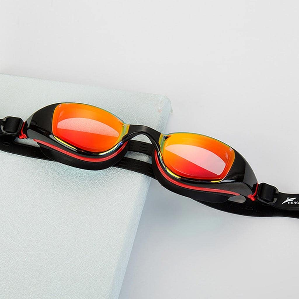 DFrywdgSEY swimming goggles, Professional Outdoor Swimming Glasses Large Frame Plating Goggles Anti-fog Waterproof UV Swim