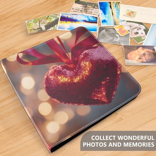 Álbum de fotos adhesivo DIY álbum de recortes álbum de fotos anillado 3 anillos 40 páginas 8x10 para recuerdos miniatura 5