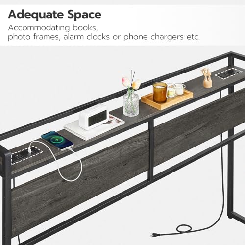 image for HOOBRO King Size Headboard, Headboard with 2 Outlets and 4 USB Ports, 
