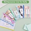 JARLINK 10 Pcs Poly Zip Envelope, A6 Size (9 x 4.7in) Plastic Zipper Pouches with Label Pocket, 10 Colors, Reusable Clear Pencil Bags for Office Supplies