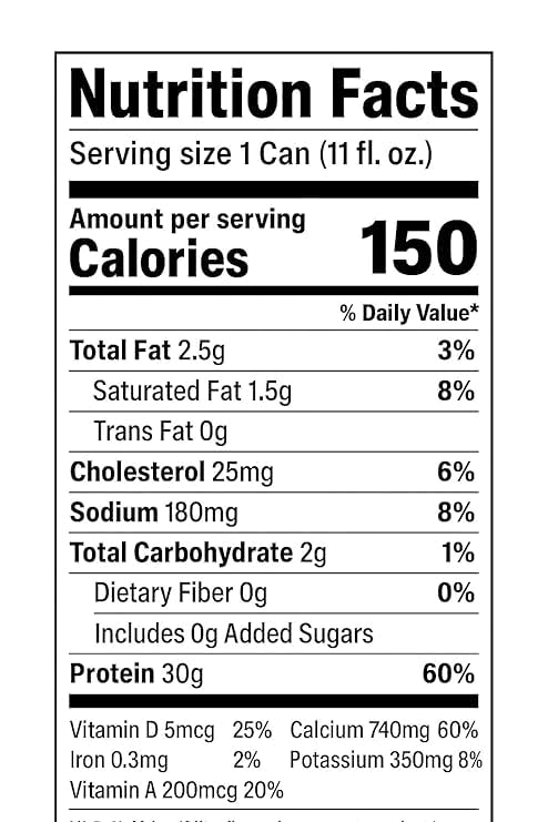 Nurri-30g Protein drinks Ultra Filtered Milk Shake – Strawberry- Lactose Free, Low Sugar, 150 Calories, 10 Vitamins and Minerals - 11 fl oz, 12 Pack