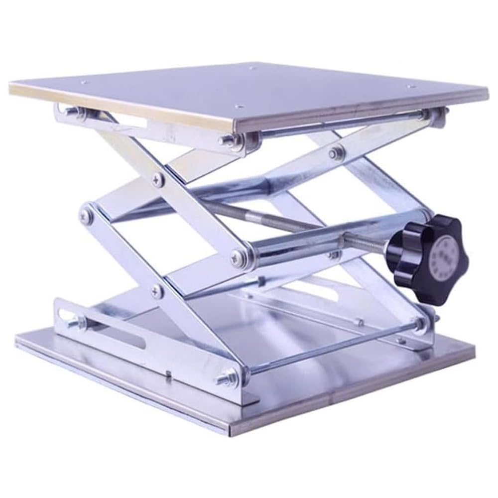 Mesa elevadora de tijera, estante de acero inoxidable para gato de laboratorio, gran capacidad de carga para un fácil manejo y transporte