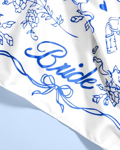 xo, Fetti Bride Head Scarf, 27x27 in | Bachelorette Bandana, Bridal Headwear, Bach Party Accessory, Bridesmaid Gift, White Wedding Handkerchief, Something Blue Silk Hat2